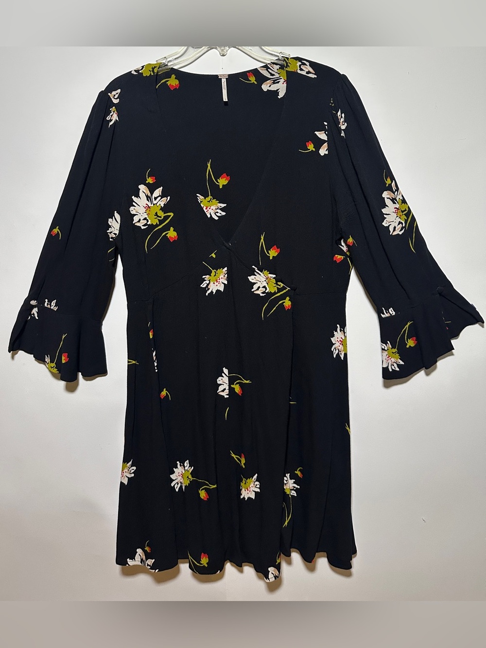 Free People Women's Black Floral Mini Dress